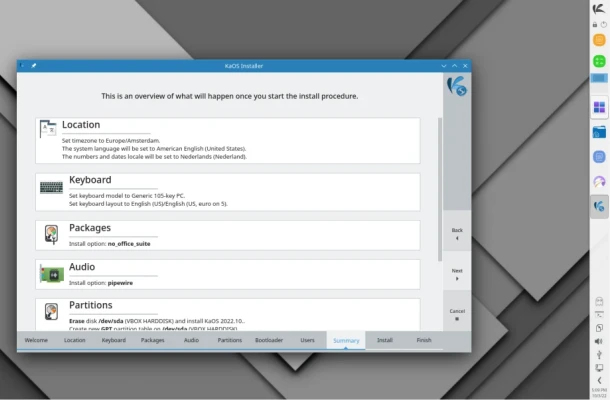KaOS Summary Module in QML