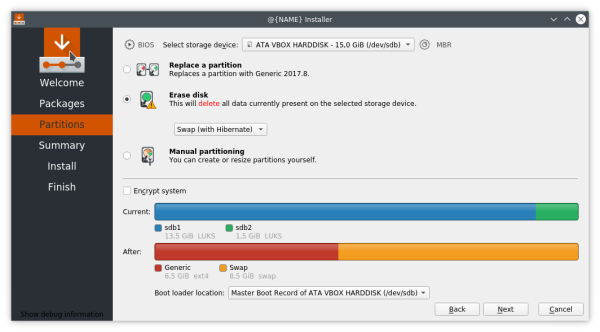 Partitioning Screen